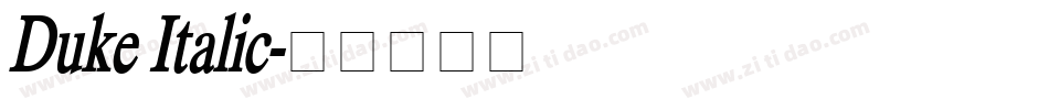 Duke Italic字体转换